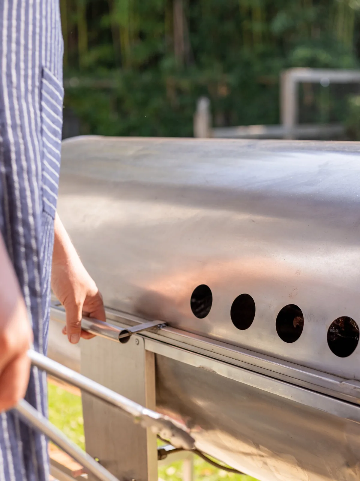 Polished catering equipment detail